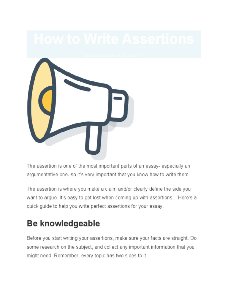 How To Write Assertions  PDF  Othello  Mr. Darcy