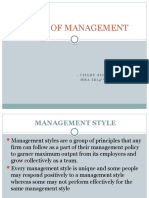 Styles of Management: - Charu Singh Mba Ib (4 Sem)