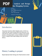 System Analysis and Design For Online Shopping System