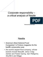 Corporate Responsibility - A Critical Analysis of Nestle: Mohammad Rashedul Hoque