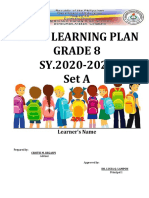 Home Learning Plan Grade 8 SY.2020-2021 Set A: Learner's Name