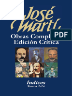Índice D Obras Completas José Martí PDF