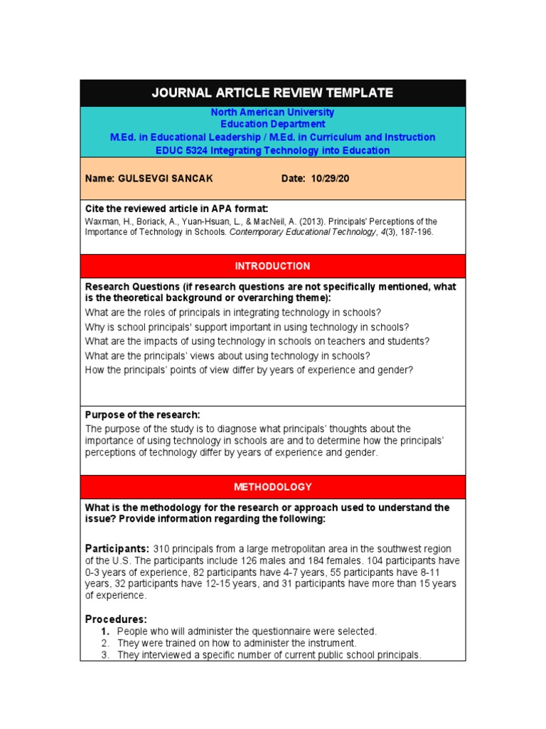 Principals' Views on Technology in Schools | PDF | Teachers | Question