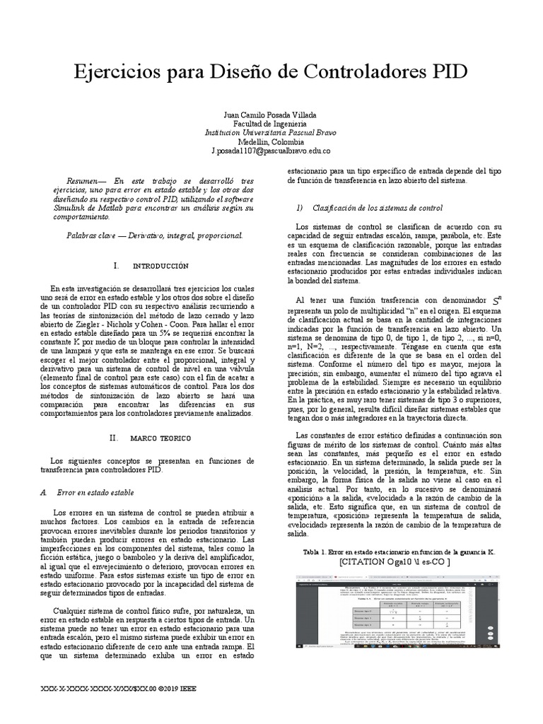 Control PID | PDF | Ciencia de sistemas | Teoría de sistemas