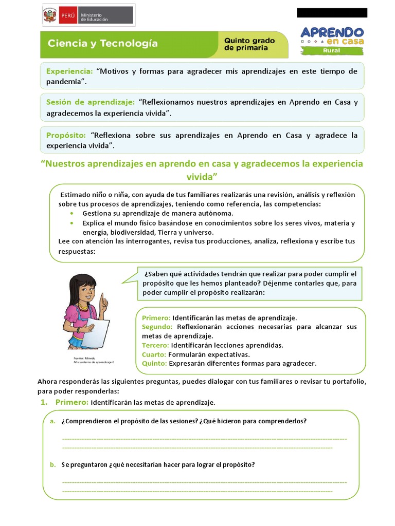 FICHA 2 EXP 1 CIENCIA Y TECNOLOGiA QUINTO GRADO PDF | PDF | Información ...