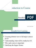 Introduction To Course: Breadth First Learning