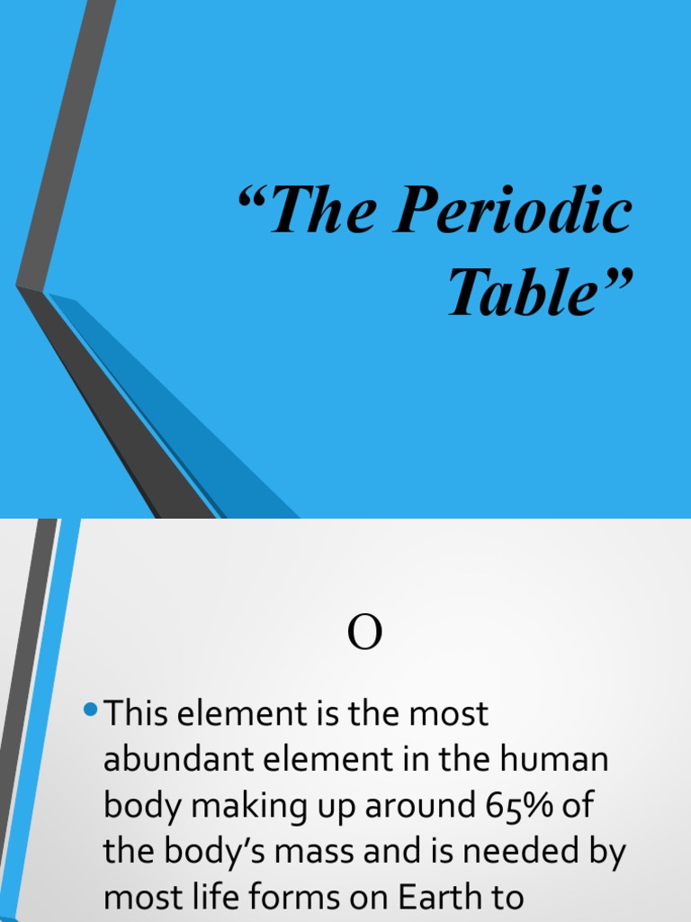 The Periodic Table | PDF | Ion | Chemical Elements