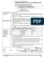 Design of RC and Steel Structures Course Plan