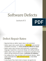 Software Defects: Lecture # 3
