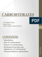 Carbohydrates: Dr. Shahab Uddin