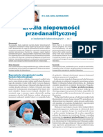 Żródła Niepewności Przedanalitycznej W Badaniach Laboratoryjnych. Cz.I