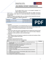 Taking and Recording Patient Observation