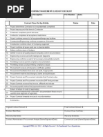 Generic Closeout Checklist - Template - 010311