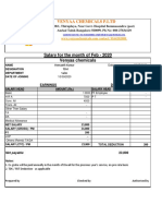 Venyaa Chemicals P.LTD: Salary For The Month of Feb - 2020 Venyaa Chemicals