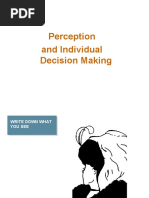 Perception and Individual Decision Making