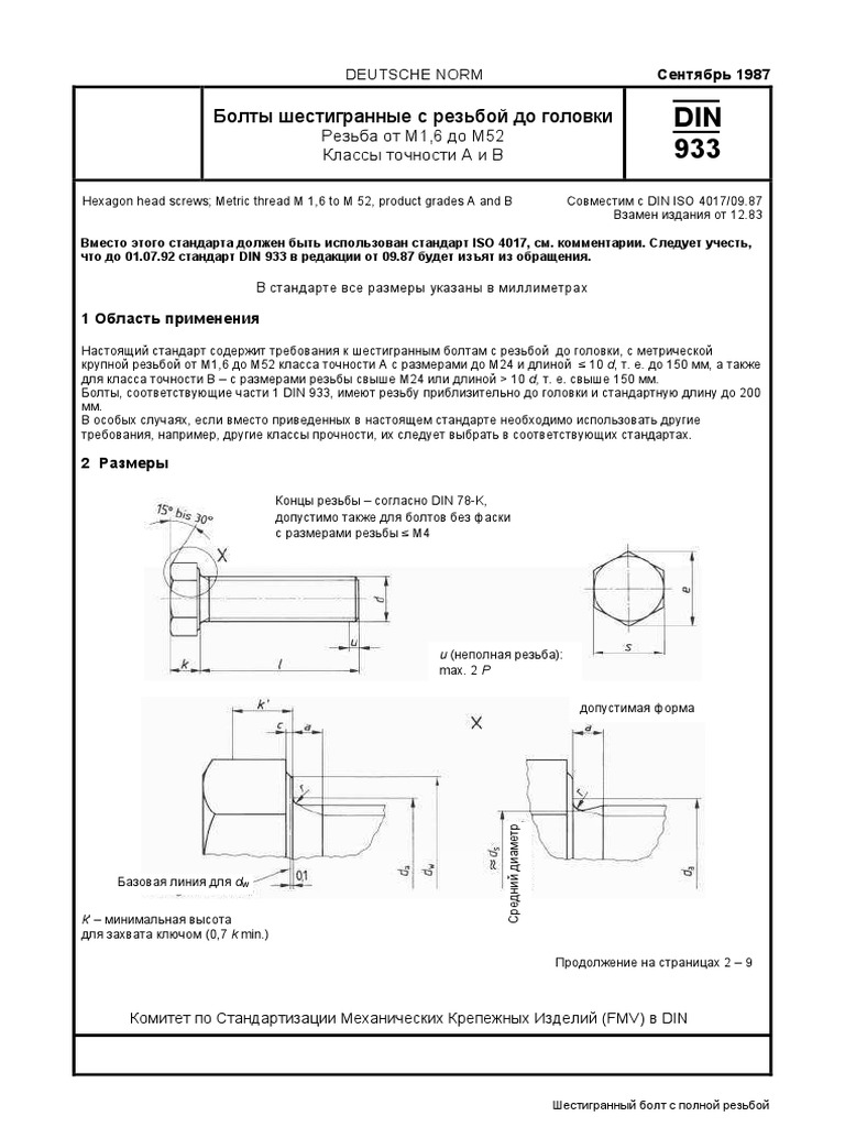 Din 933 | PDF