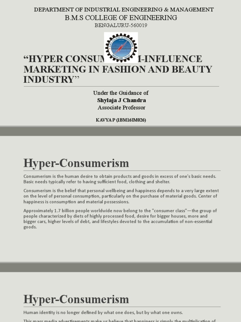 Hyper-Consumerism in Fashion Marketing | PDF | Consumerism | Sustainability