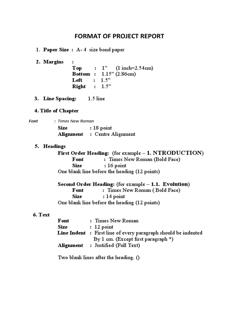 Project Report Formatting Guidelines | PDF