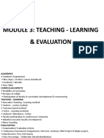 Module 3: Teaching-Learning and Evaluation Methods