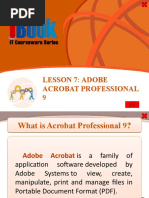 Lesson 7: Adobe Acrobat Professional 9