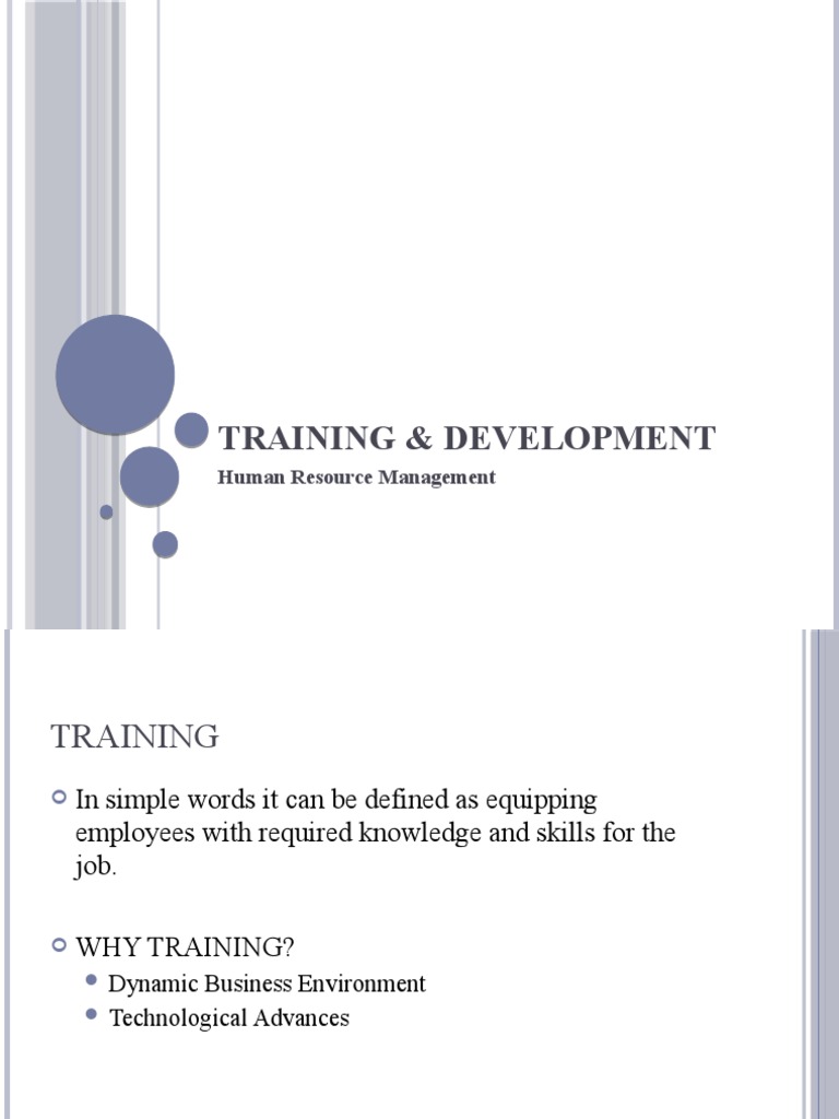 CHAPTER 3 - HRM - Training&Development | PDF | Mentorship | Lecture