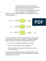 Generate parsers with YACC