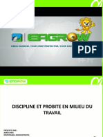 DISCIPLINE ET PROBITE EN MILIEU DU TRAVAIL PPT