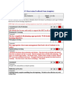 Observation 2 Evaluation Form MCT