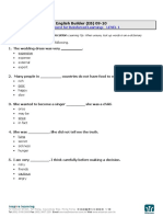 English Builder (EB) 09-10: Assessment For Reinforced Learning: LEVEL 1