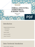 Territorial and Extra-Territorial Jurisdictions: Shaurya Aron 16132