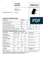 Fmmta20: Sot23 NPN Silicon Planar Small Signal Transistor