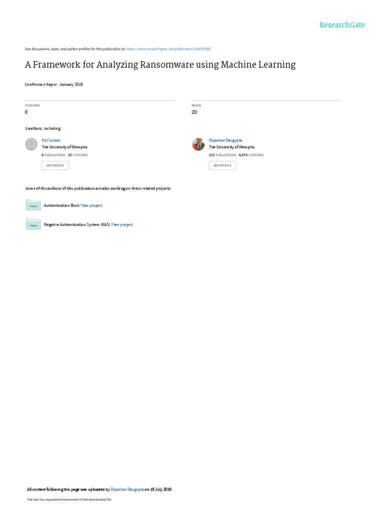 Ransomware Detection Framework with ML | PDF | Cross Validation ...