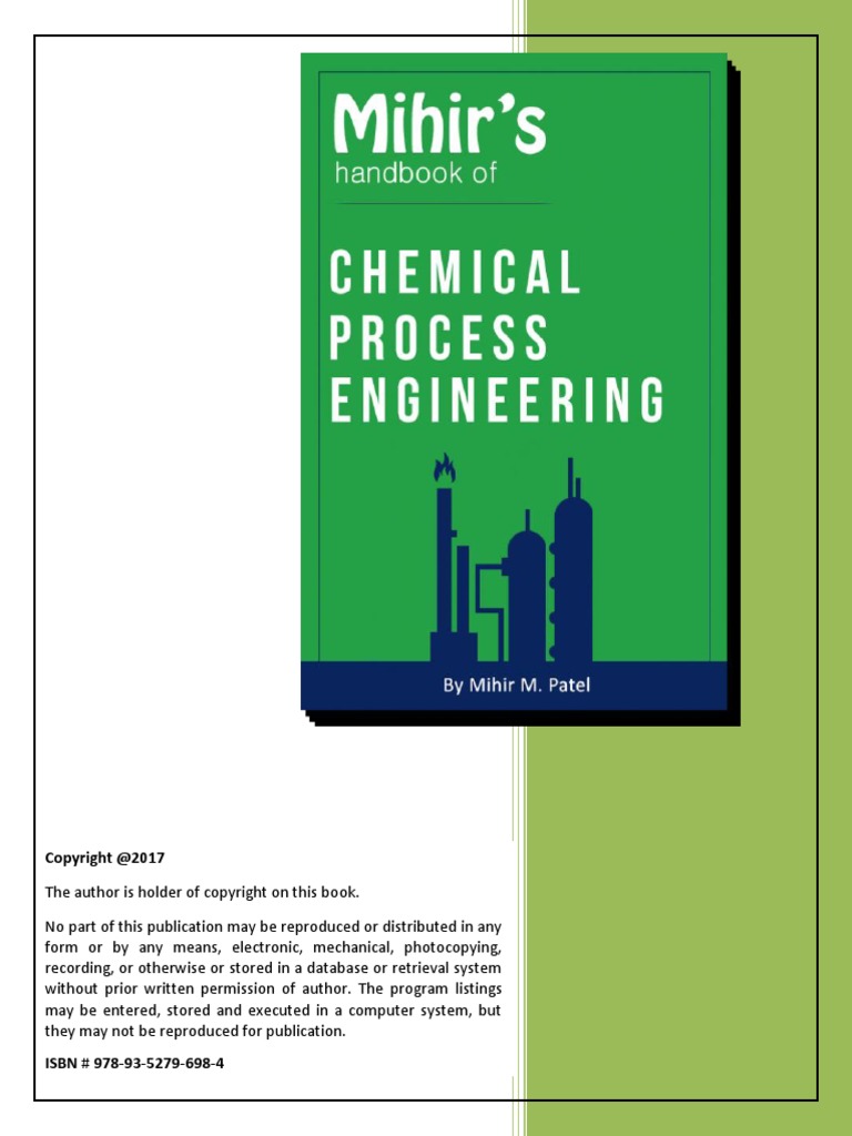 Mihir S Handbook Of Chemical Process Engineering Excerpts Pdf