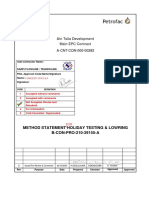 Method Statement Holiday Testing & Lowring B-CON-PRO-210-39155-A