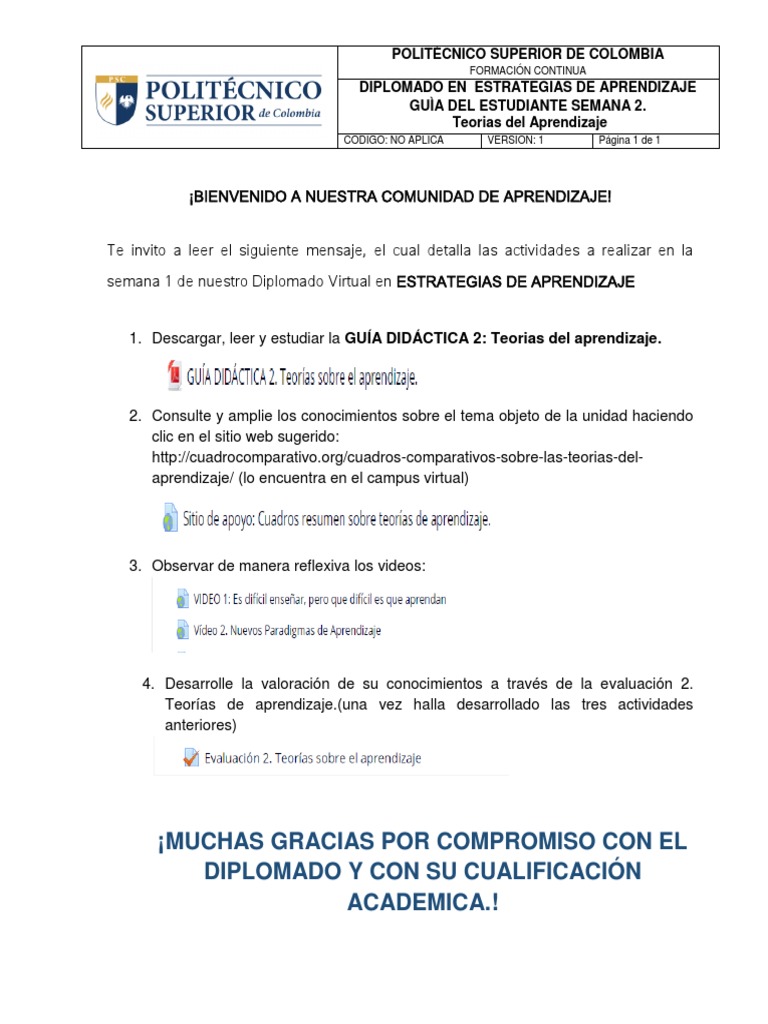 Diplomado en Estrategias de Aprendizaje | PDF