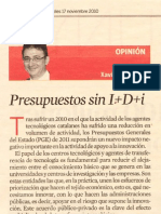 Presupuestos sin I+D+I