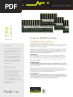 Foxboro 2500 Controller: Specification Sheet