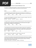 Math Test Example