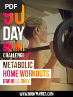 90 Day Bikini Home Workout - Barbell Only