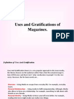 Uses and Gratifications of Magazines