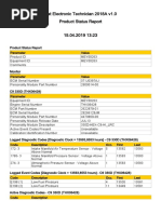 Cat Electronic Technician 2018A v1.0 Product Status Report