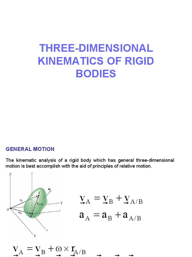 Kinematic Analysis of Rigid Bodies Using Relative Motion Principles ...