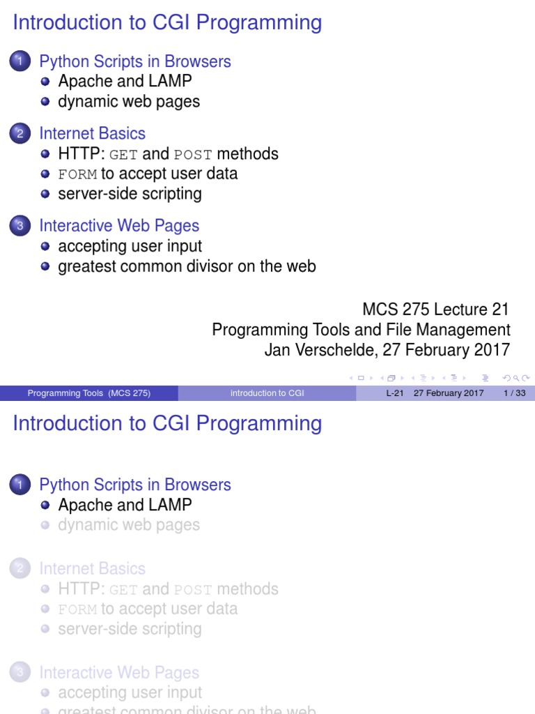 Python Scripts in Browsers: Programming Tools (MCS 275) Introduction To ...