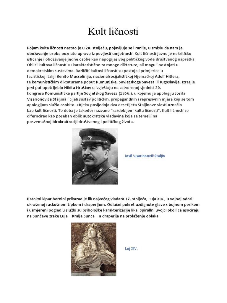Kult Ličnosti | PDF