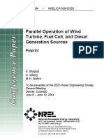 Parallel Operation of Wind Turbine, Fuel Cell, and Diesel Generation Sources; Muljadi et. al, NREL 35353, Jun'2004, 9pp