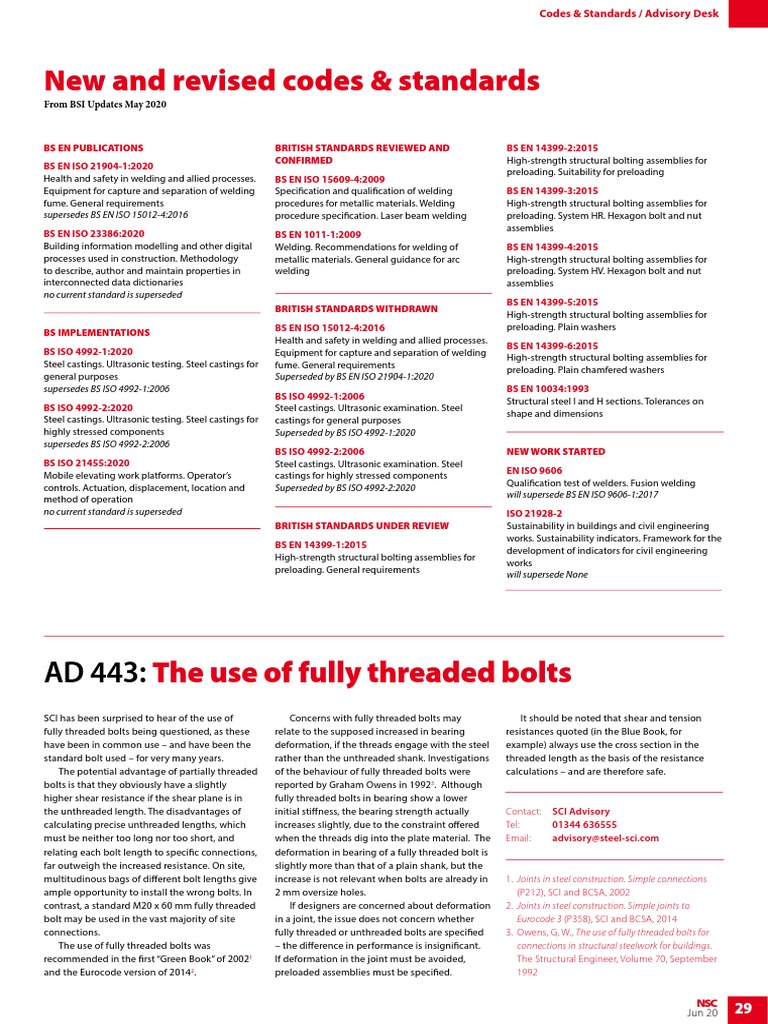 New and Revised Codes & Standards: From BSI Updates May 2020 | PDF ...