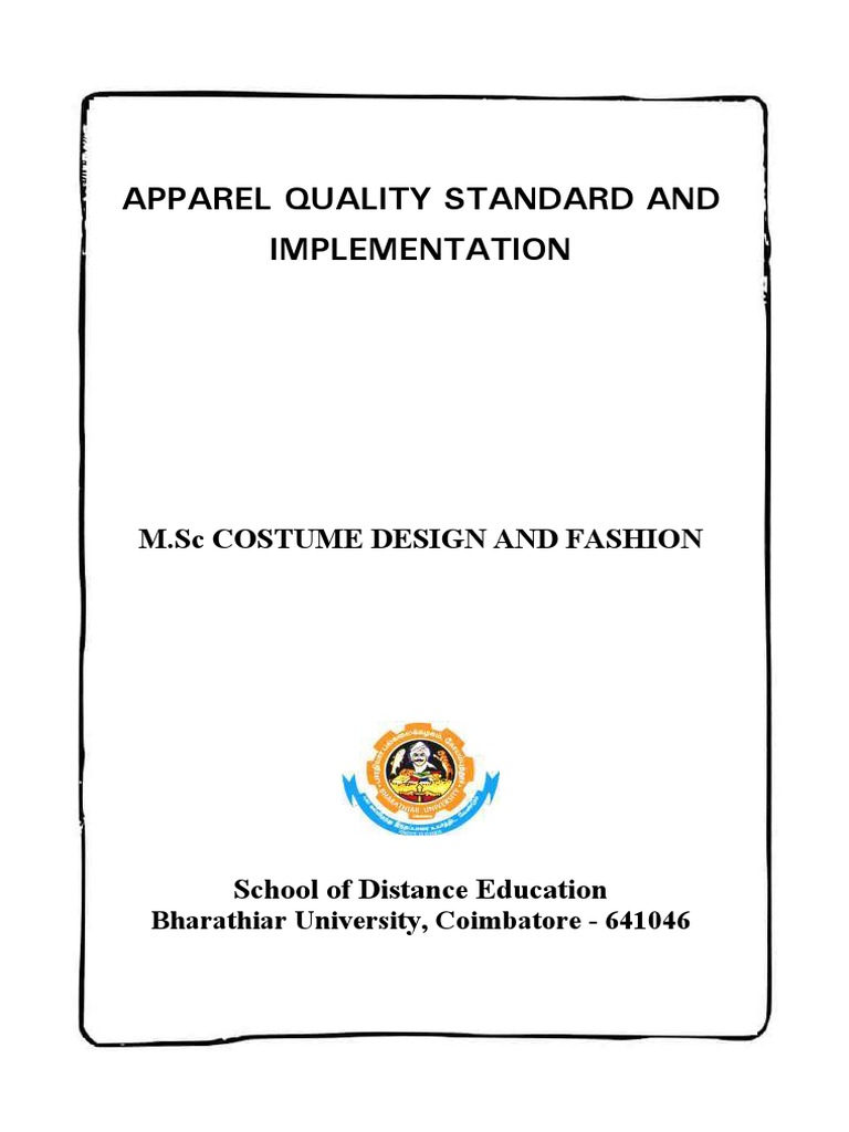 Apparel Quality Standard & Implementation PDF | PDF | Iso 9000 ...