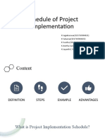 Schedule of Project Implementation