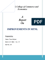 Improvements in MTNL: Smt. MMK College of Commerce and Economics