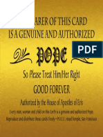 Official Pope Card